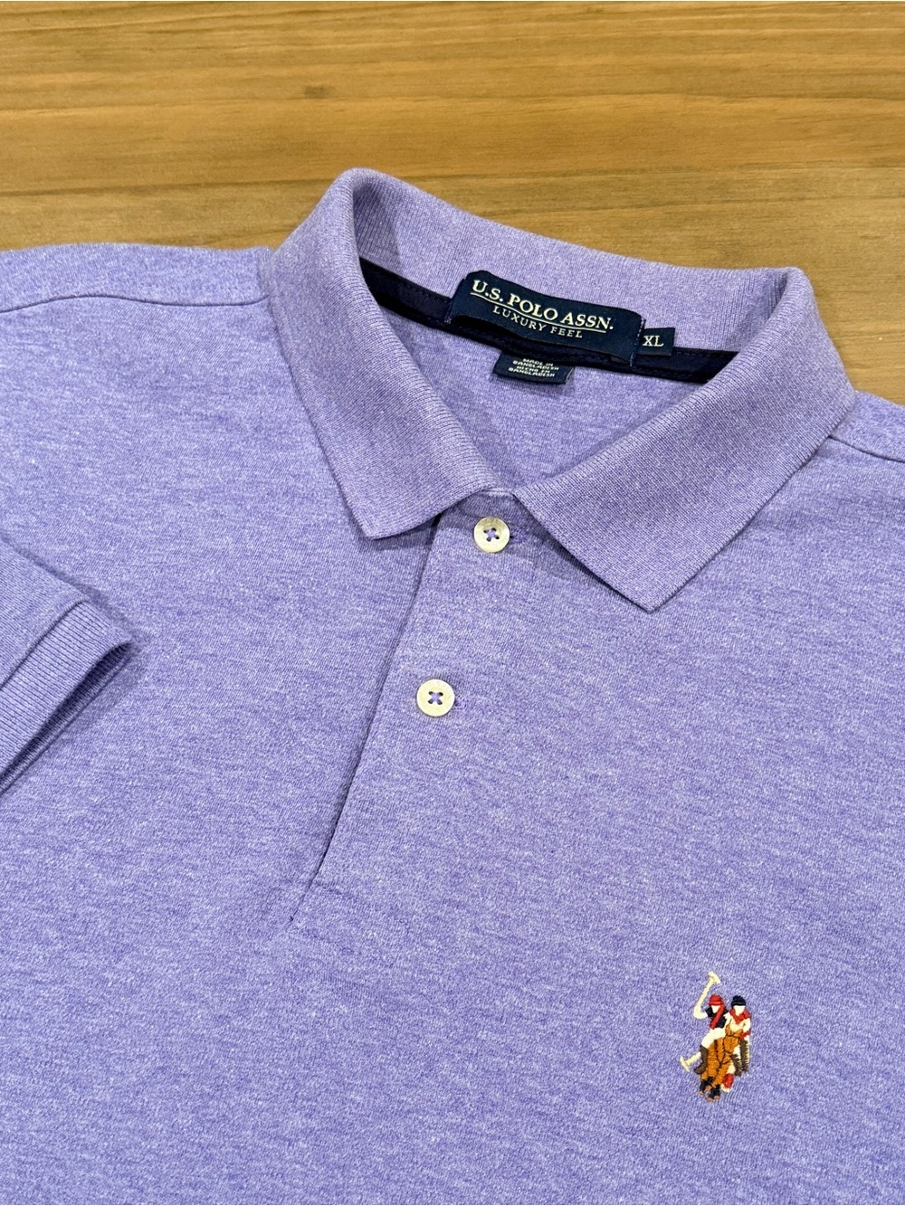 U.S. Polo Assn. Lavender Heather Polo Shirt Men’s Size XL
